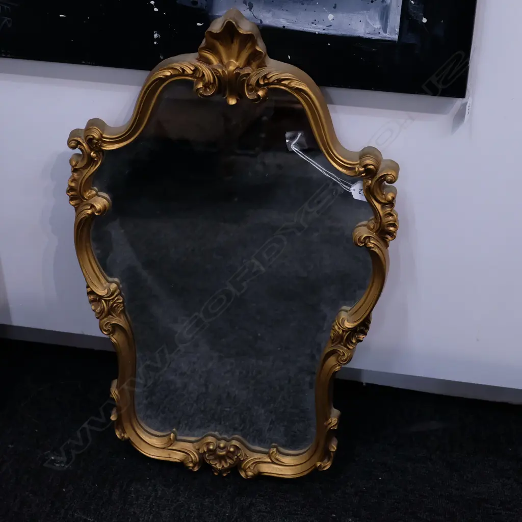 SHAPED GILT FRAMED MIRROR & HALL MIRROR LARGEST H.950mm Image 1++