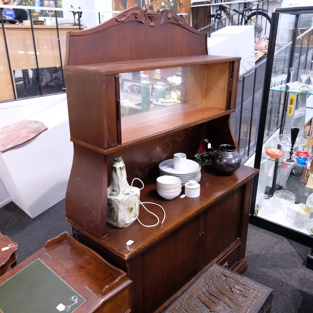 HUTCH DRESSER, w 2 DRAWERS & TAMBOUR DOOR W.1060mm, h.880mm Image 1++