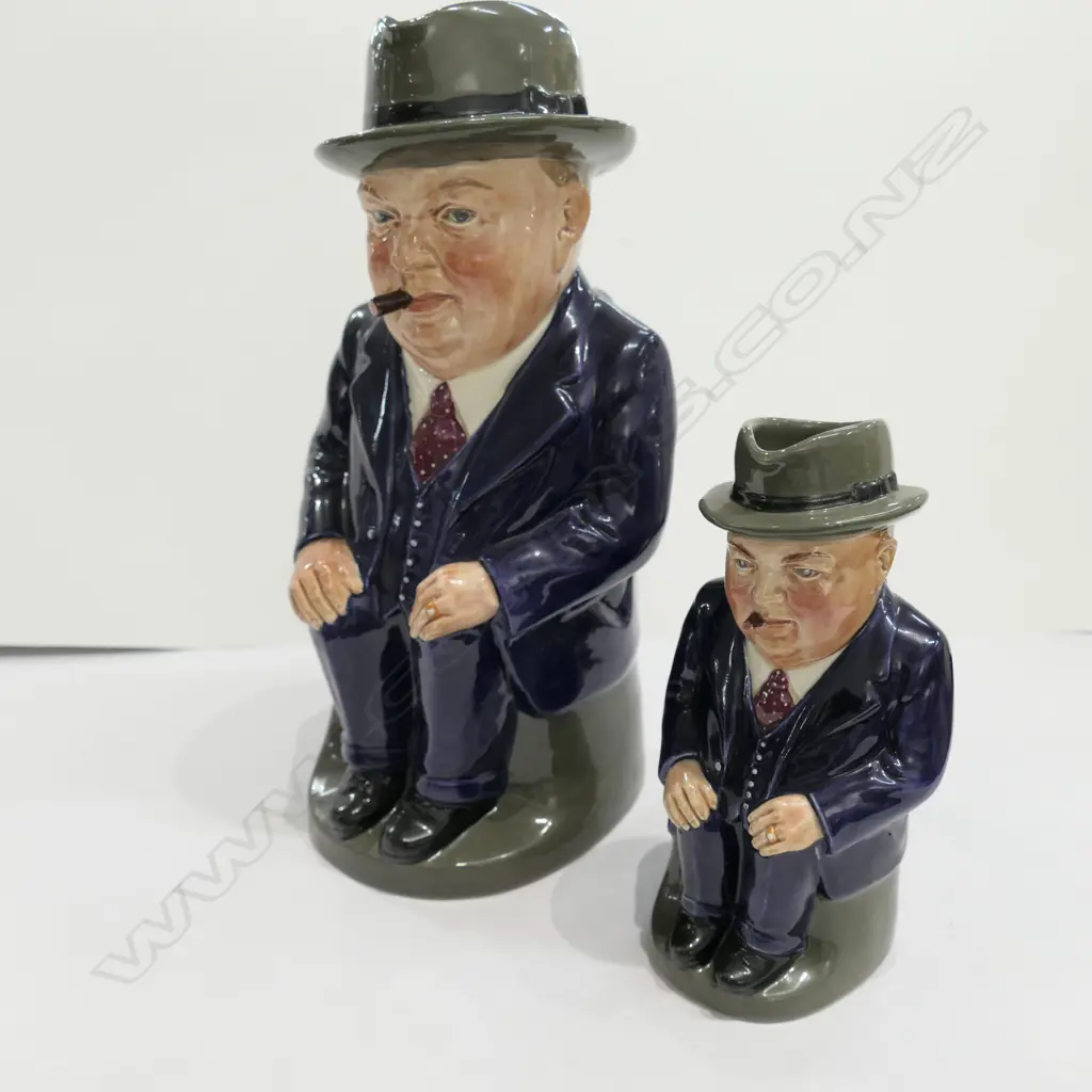 2 BLUE 'CLIFF CORNELL' TOBY JUGS LGE + SML Image 1++
