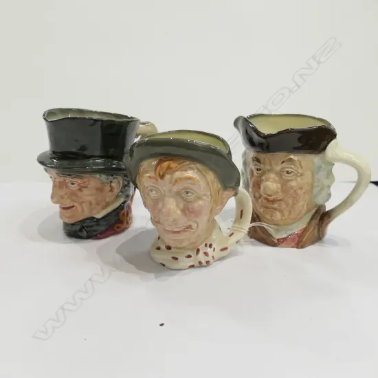 3 R/D CHARACTER JUGS - JARGE + 2 OTHER