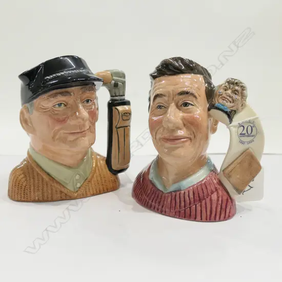 2 R/D CHARACTER JUGS 'THE JUG COLLECTOR' + 'GOLFER'