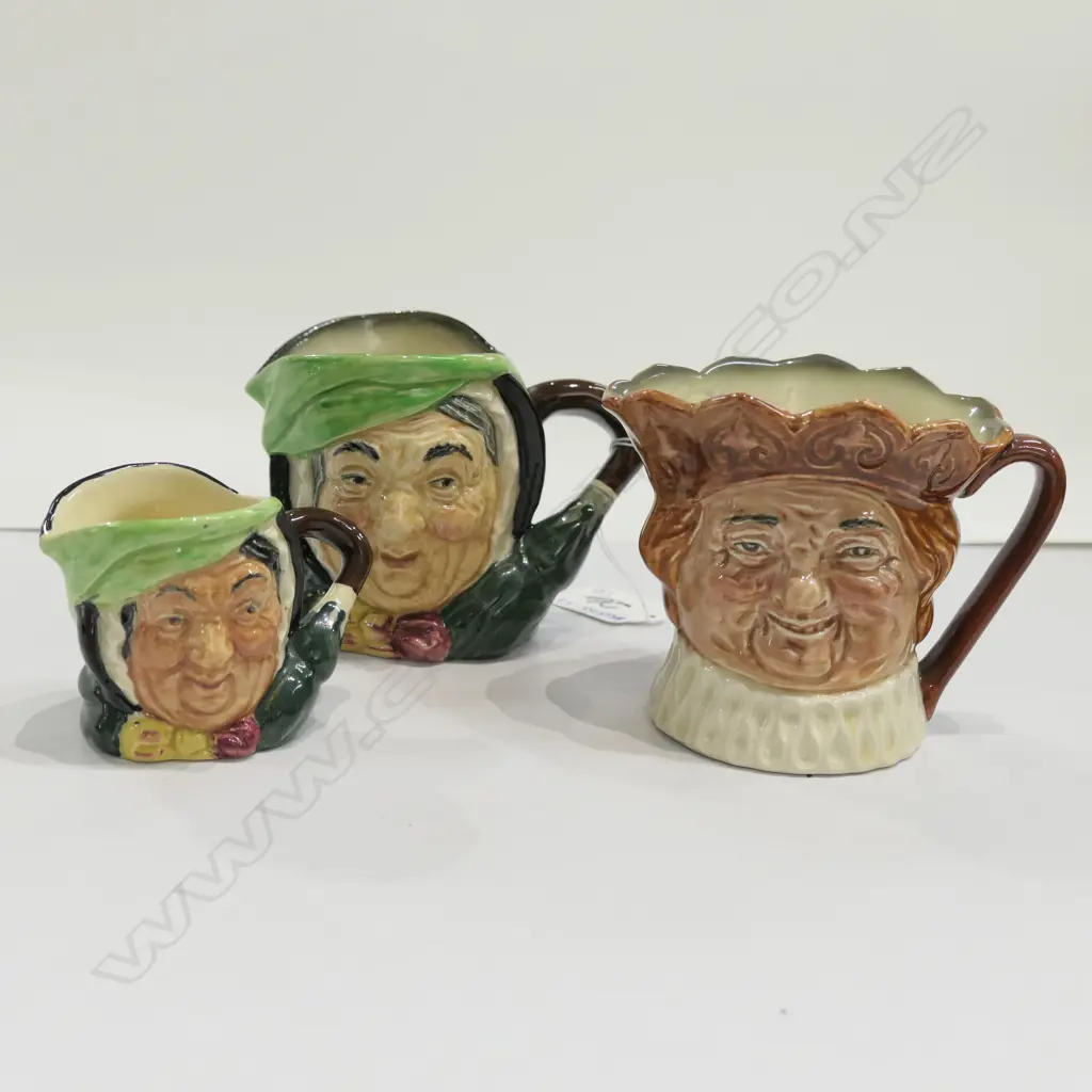 3 R/D CHARACTER JUGS - SAIREY GAMP + OLD KIND COLE Image 1++