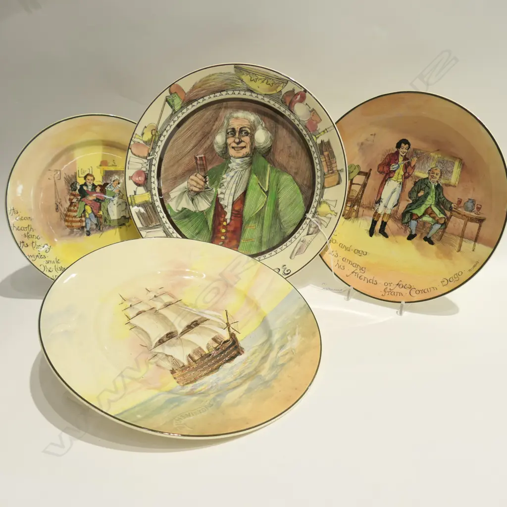 4 R/DOULTON SERIES WARE PLATES THE SQUIRE ETC D 280 MM Image 1++
