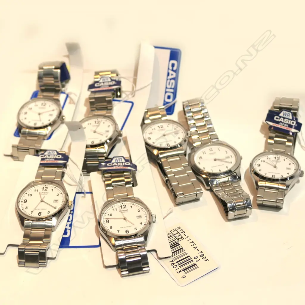 7 ASST NEW OLD STOCK GENTS CASIO WATCHES Image 1++
