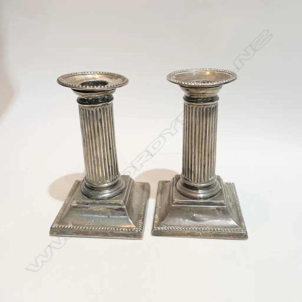 PR S/S COLUMN CANDLESTICKS H. 140MM Image 1++