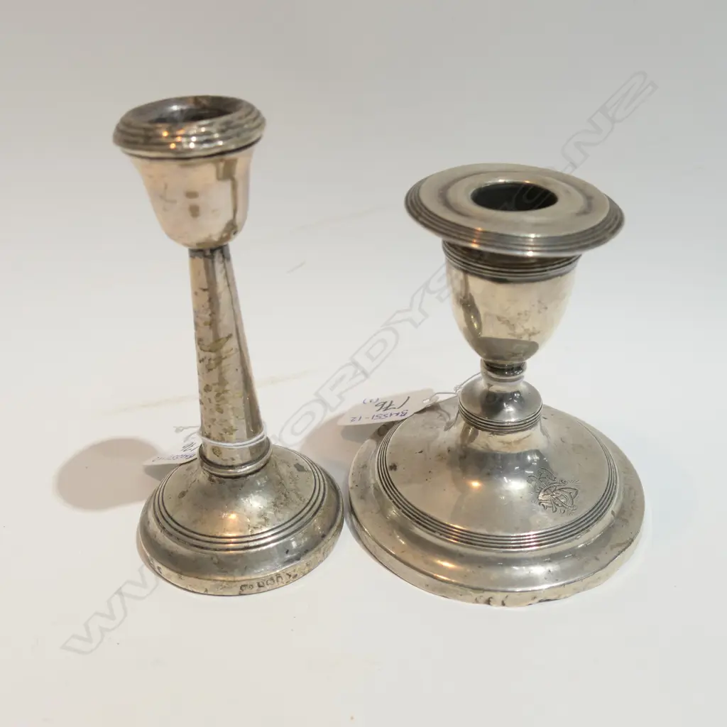2 WEIGHTED S/S CANDLESTICKS  Image 1++