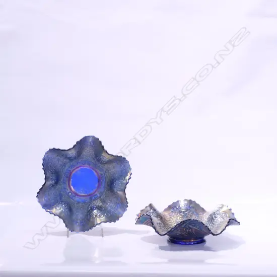 2 CARNIVAL GLASS DISHES