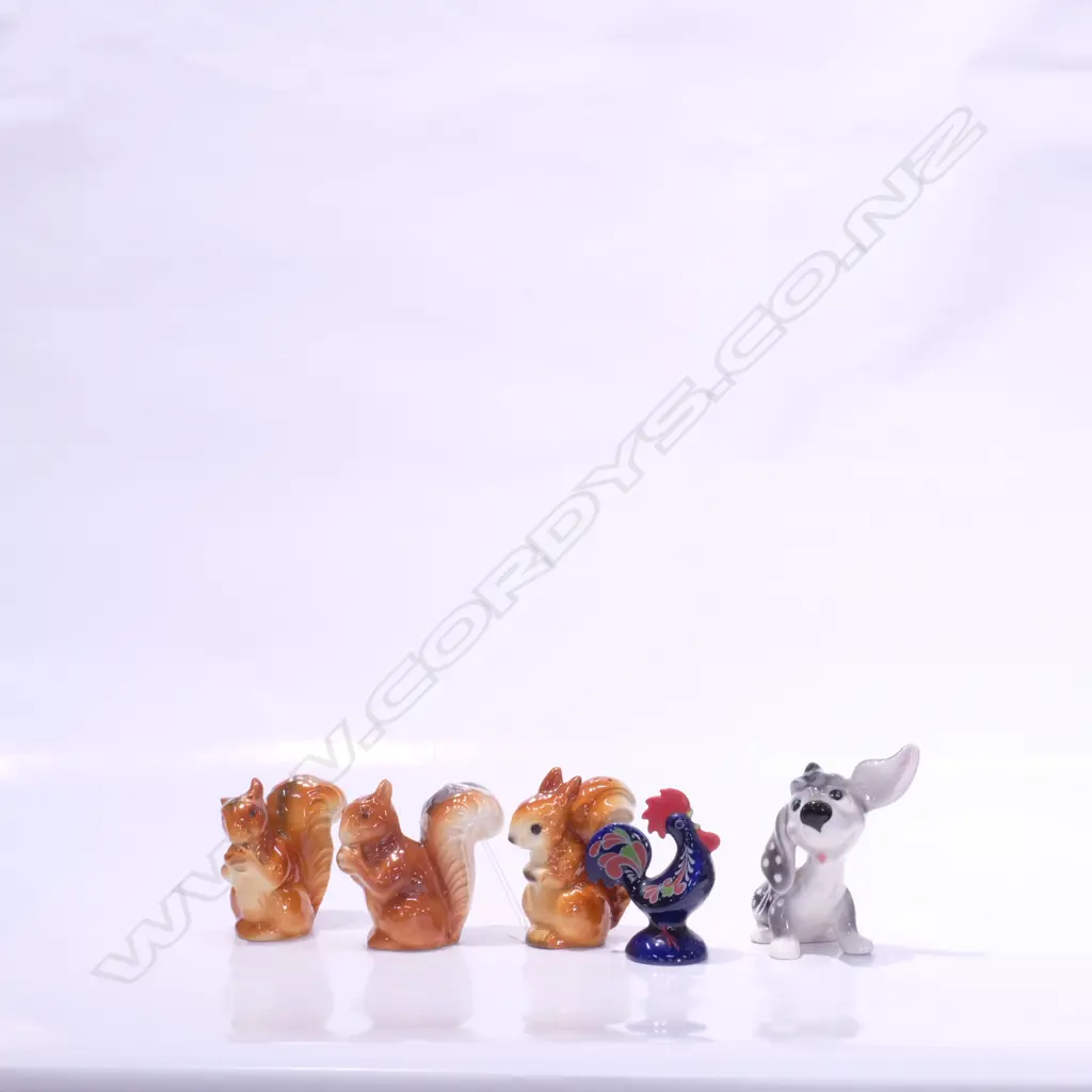 3 GOEBEL CONDIMENTS W/ DOG + ROOSTER Image 1++