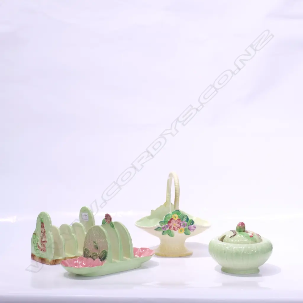 2 CARLTONWARE TOAST RACKS / SUGAR BOWL + BASKET Image 1++