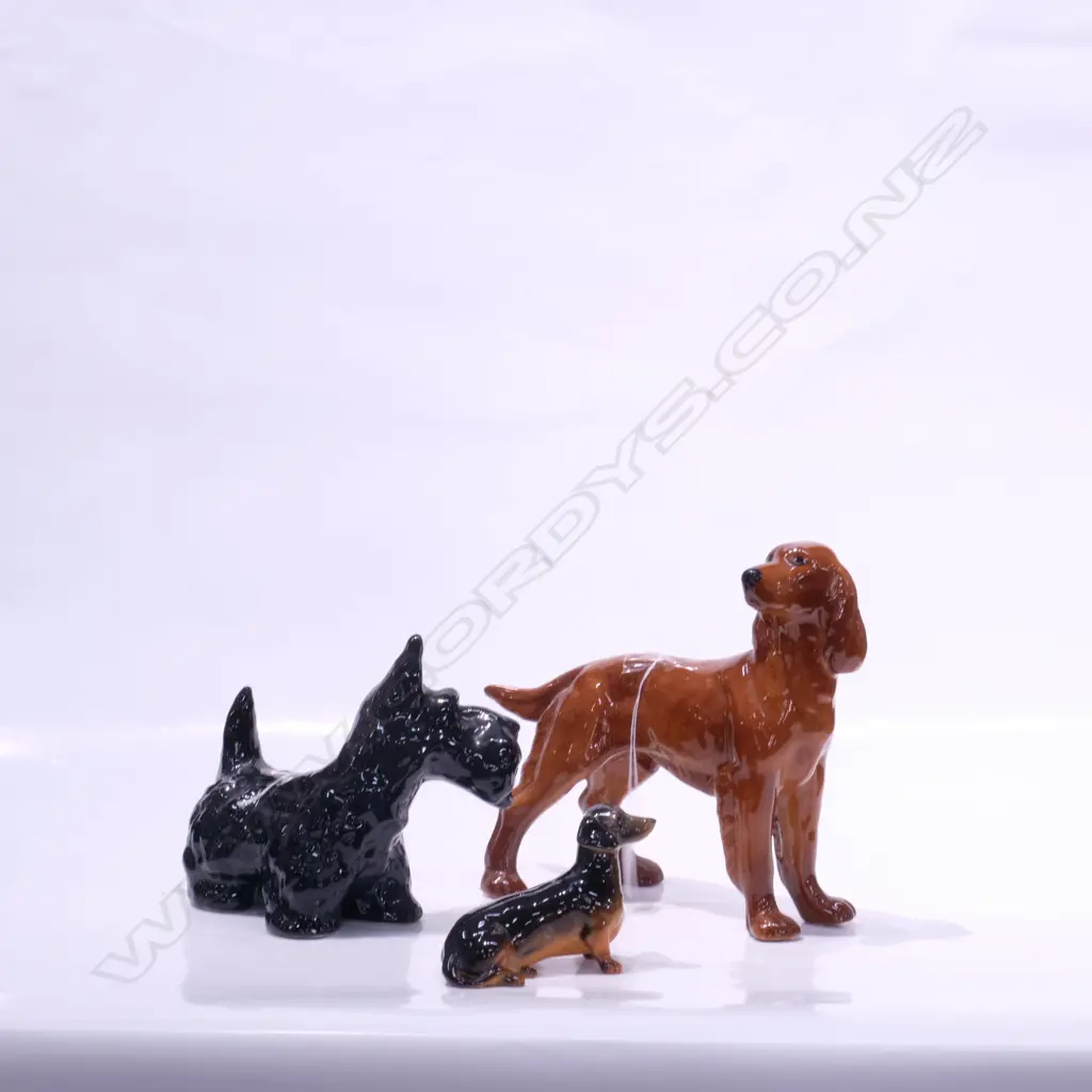 BESWICK DACSHUND + SETTER AND SCOTTIE DOG H 190 Image 1++