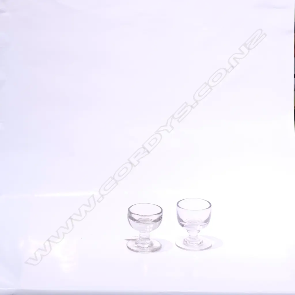 VICTORIAN PENNY LICK GLASS PLUS ANOTHER SIMILAR Image 1++