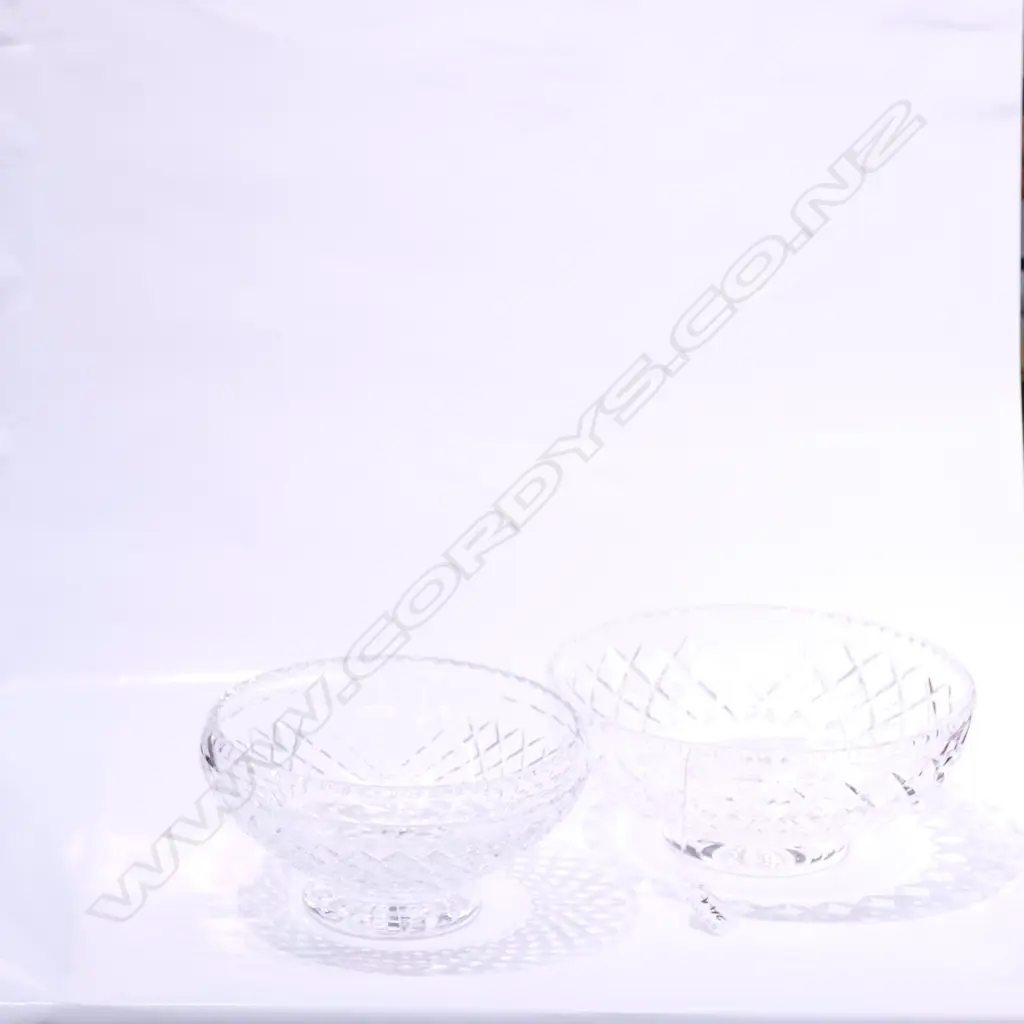 2 CRYSTAL BOWLS WEBB & CORBET + STUART Image 1++