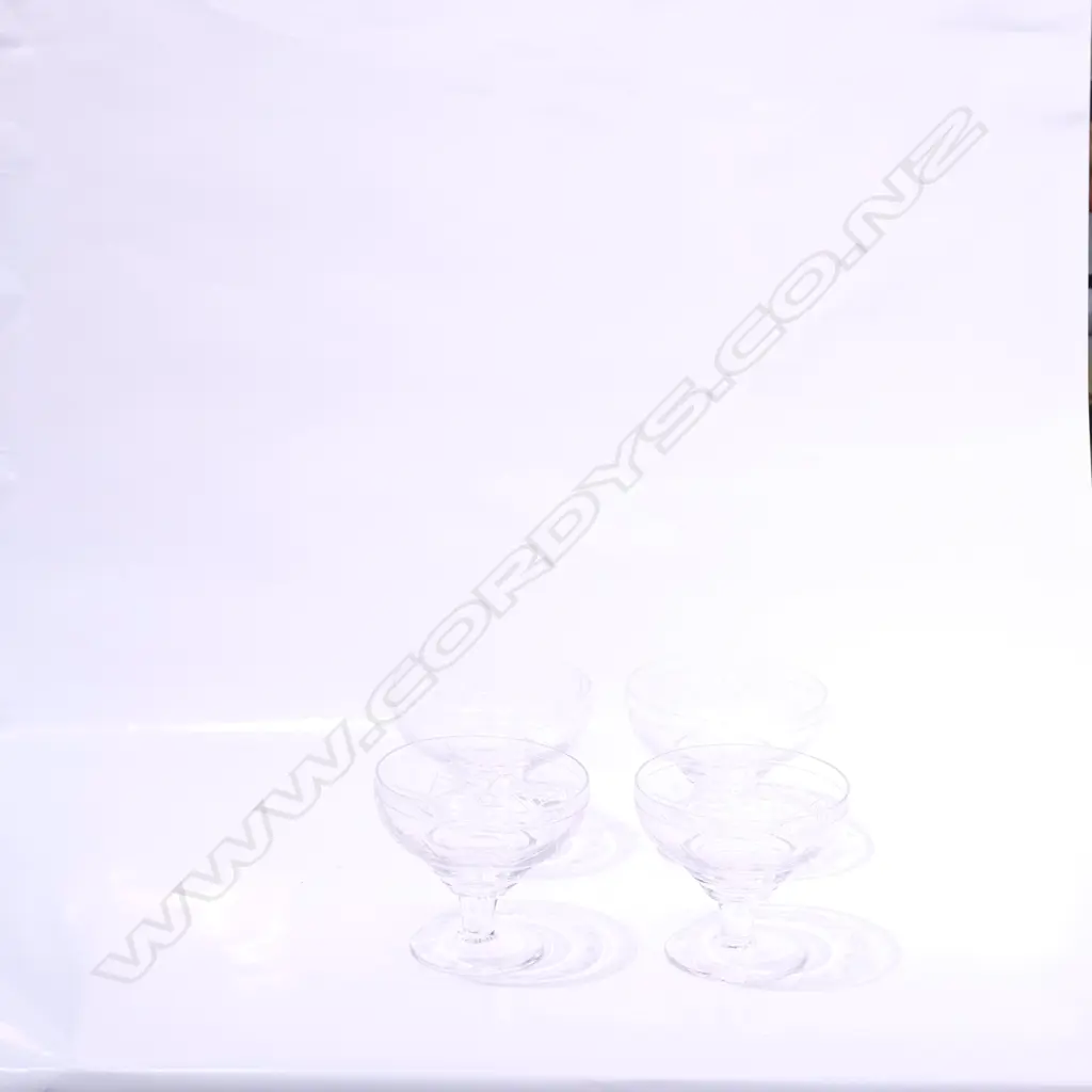 4 STEMMED STUART CRYSTAL GLASSES Image 1++
