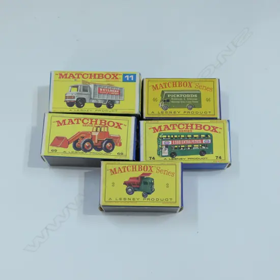 5 ASST BOXED MATCHBOX CARS