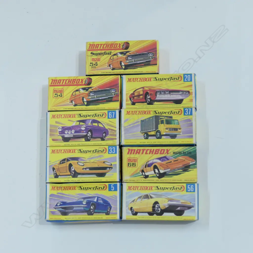 9 BOXED MATCHBOX SUPERFAST CARS Image 1++