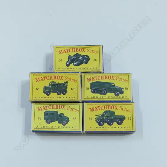 5 ASST BOXED MATCHBOX CARS
