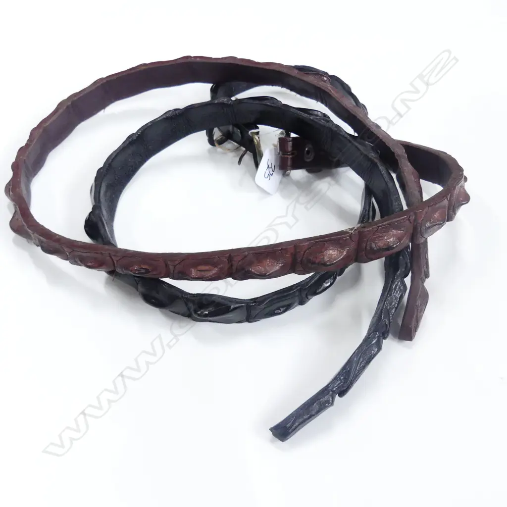 AUSTRALIAN CROCODILE BELTS X 2 Image 1++