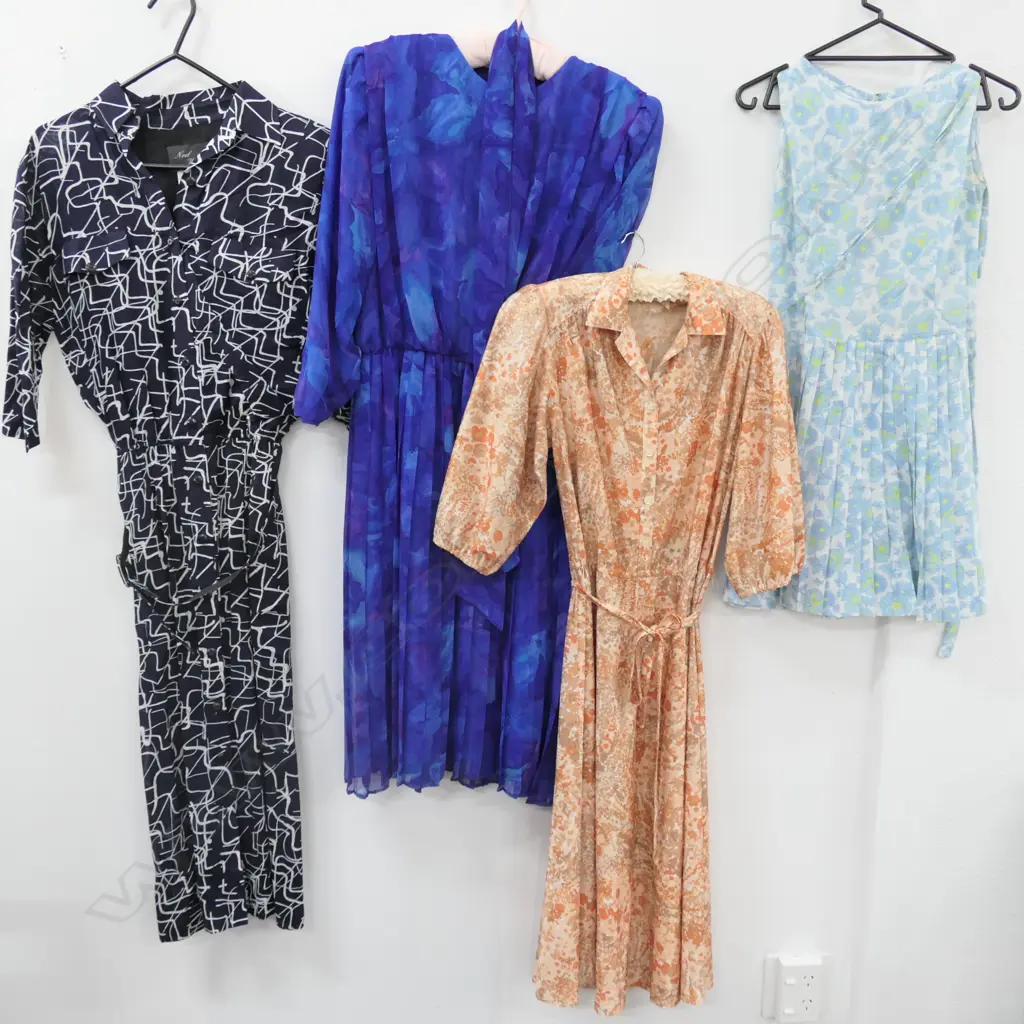4 VINTAGE  DAY WEAR DRESSES Image 1++