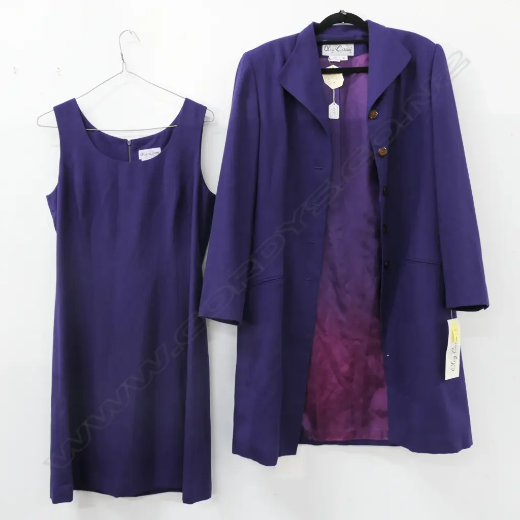 VINTAGE OLEG CASSINI VIOLET SUIT Image 1++
