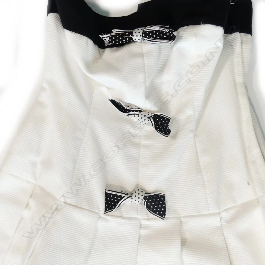 1980S MORTON MYLES BLACK & WHITE DRESS Image 1++