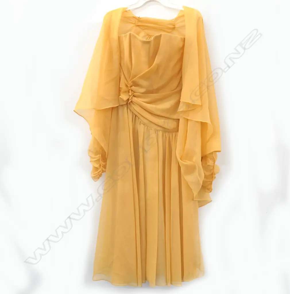 1970S FRANK USHER CHIFFON DRESS Image 1++