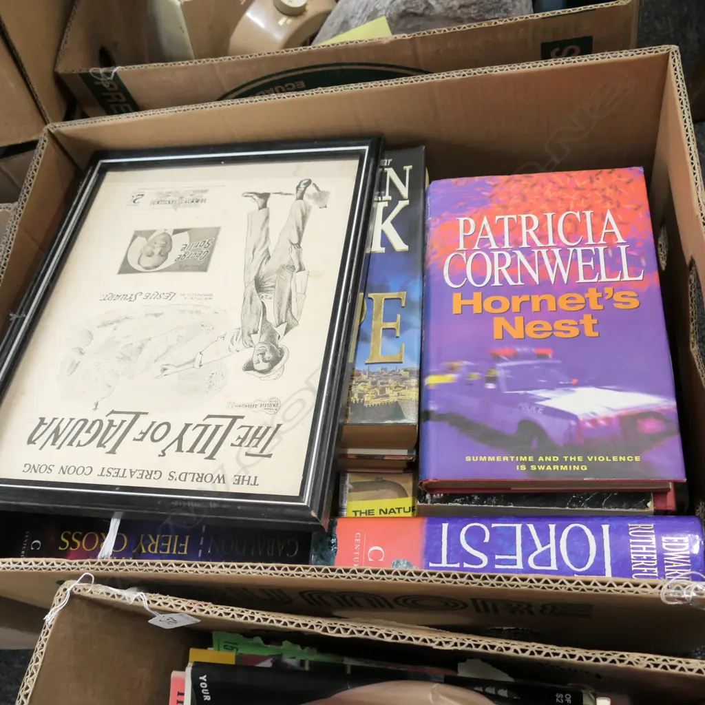 BOX OF REFERENCE BOOKS AND NOVELS  Image 1++