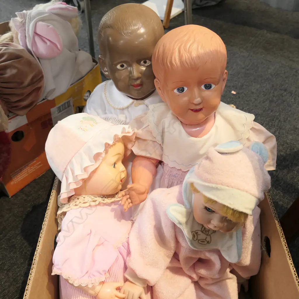 3 VINTAGE PLASTIC DOLLS + ANOTHER Image 1++