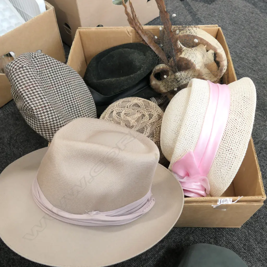 LOT ASST VINTAGE HATS Image 1++