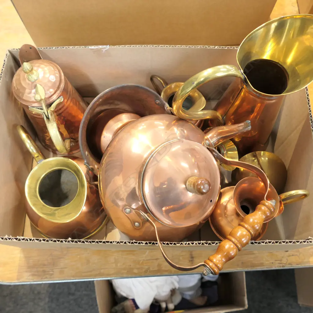 LOT ASST COPPER TABLEWARE Image 1++