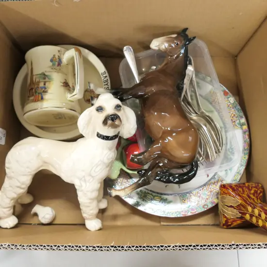 LOT CHINESE PLATE / CARLTONWARE / TANKARD / CUTLERY ETC