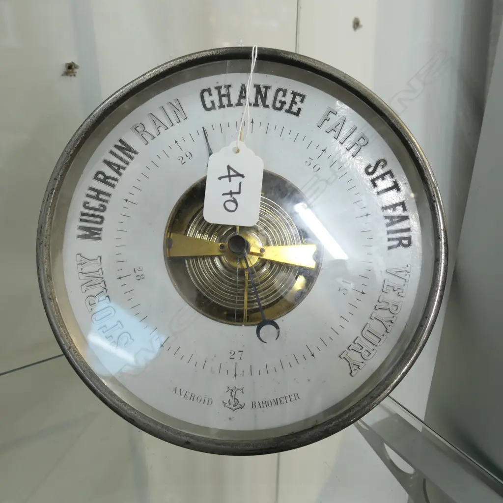 ANEROID BAROMETER (GLASS CRACKED), Dia.180mm Image 1++