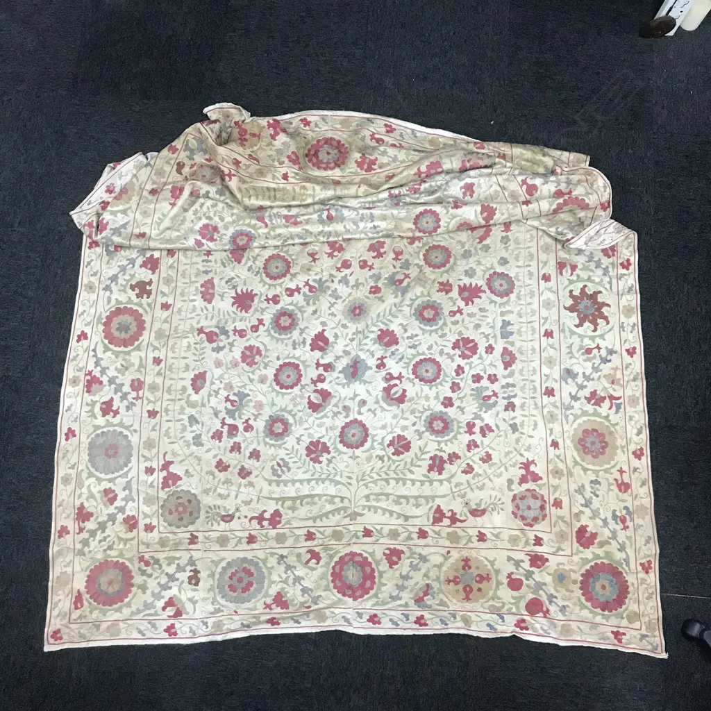 NGAIRE HART ESTATE COLLECTION: TEXTILES: MIDDLE EASTERN EMBROIDERED LARGE SUZANI 2730 x 1800mm Image 1++