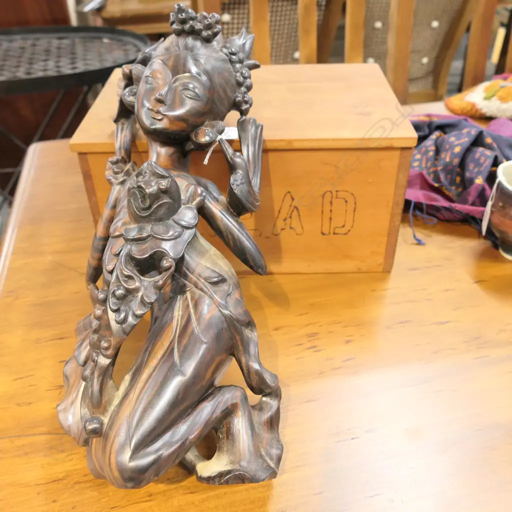 BREAD BOX AND ASIAN FIGURE. Image 1++