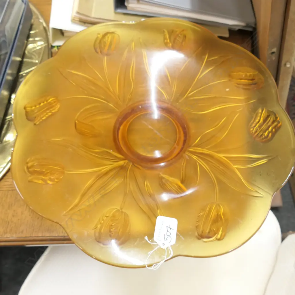 JOSEF INWALD GLASS POPPY BOWL DIA. 380MM Image 1++