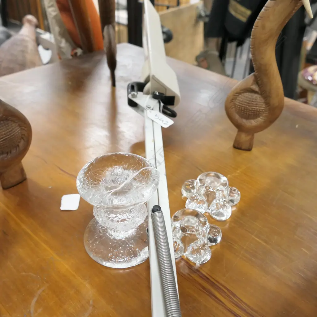 VINTAGE DESK LAMP WITH 3 CANDLE HOLDERS L 1150 MM Image 1++