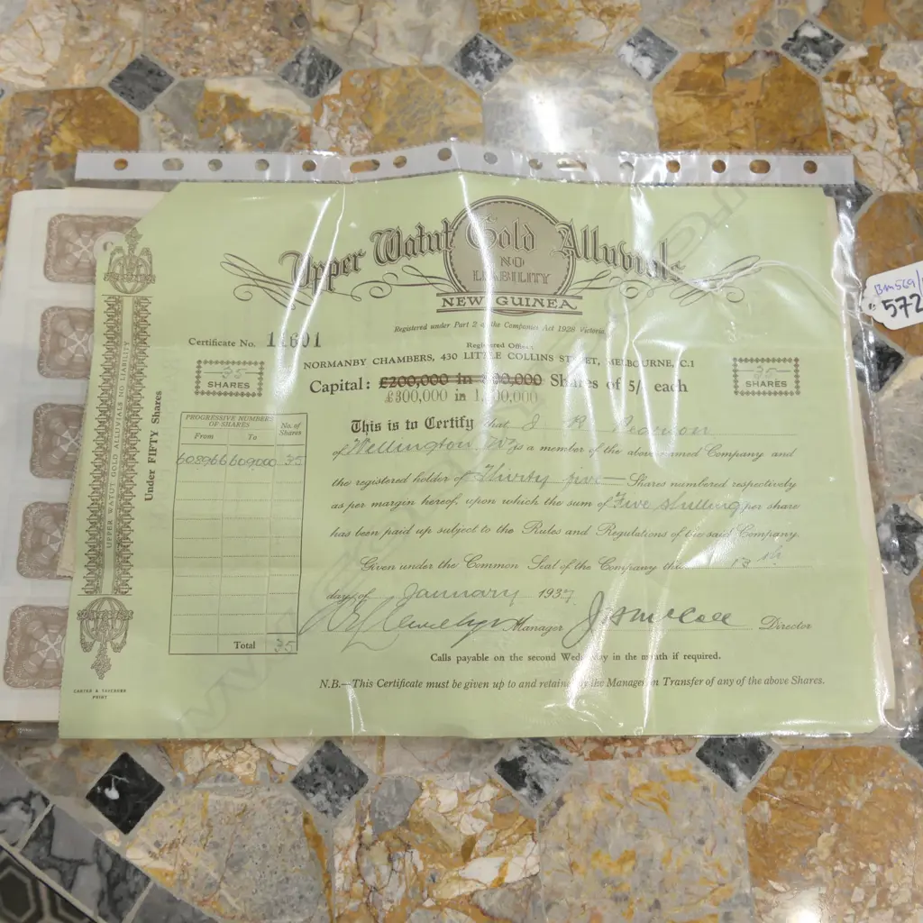 SHARE CERTIFICATES GOLD ETC Image 1++