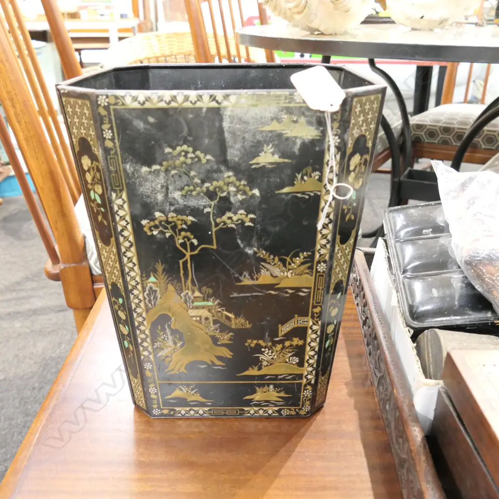 METAL JAPANESE WASTEPAPER BIN H. 280 MM Image 1++