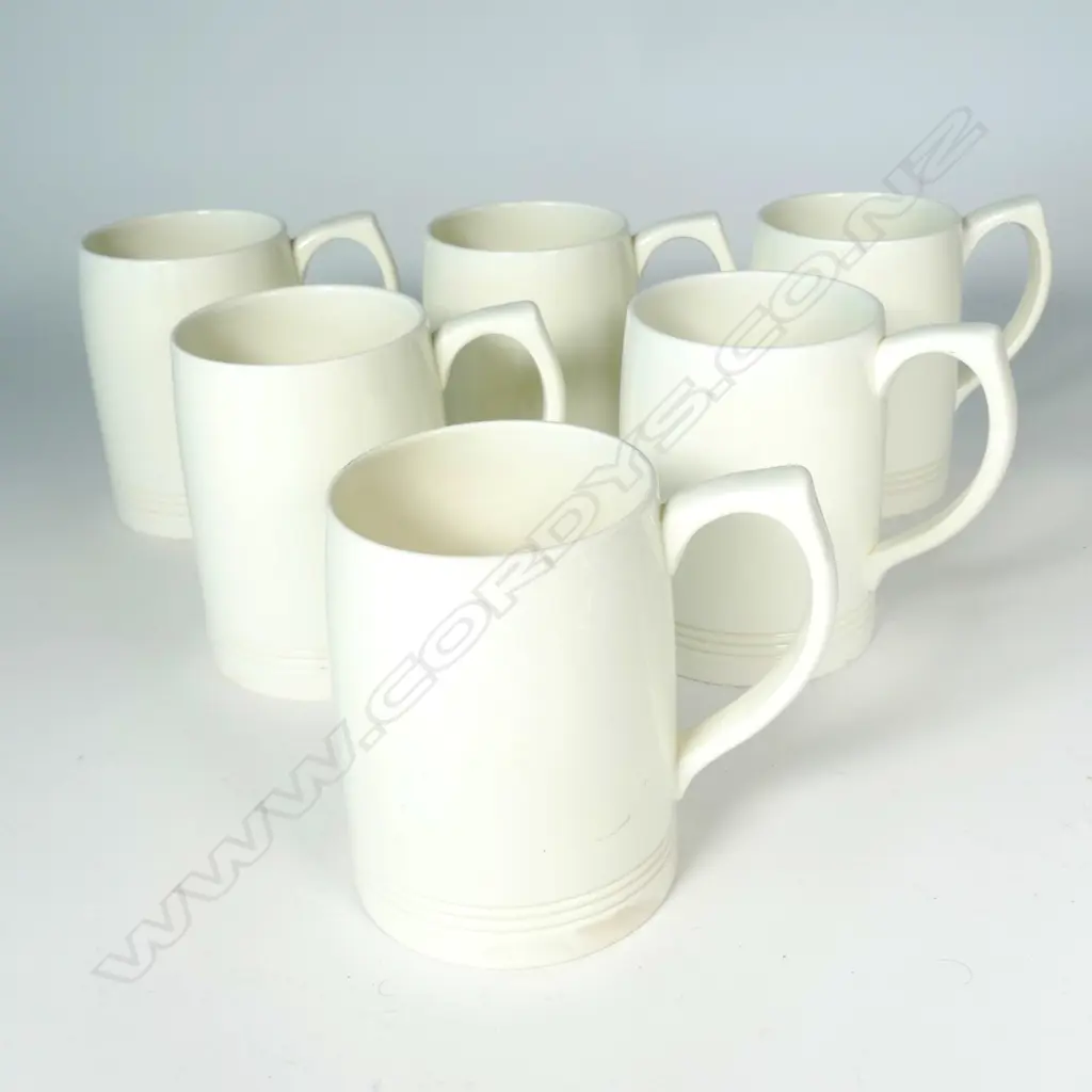 SET OF 6 WEDGWOOD KEITH MURRAY120MM TANKARDS Image 1++