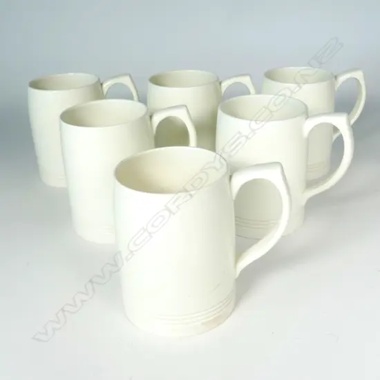 SET OF 6 WEDGWOOD KEITH MURRAY120MM TANKARDS
