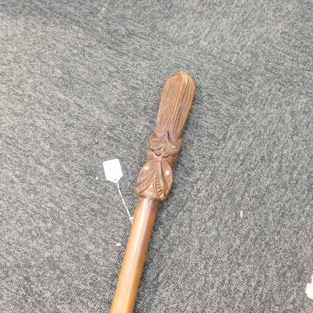 MAORI CARVED TAIAHA L. 1460MM Image 1++