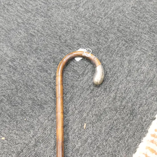 STG SILVER CAPPED WALKING STICK H 790 MM