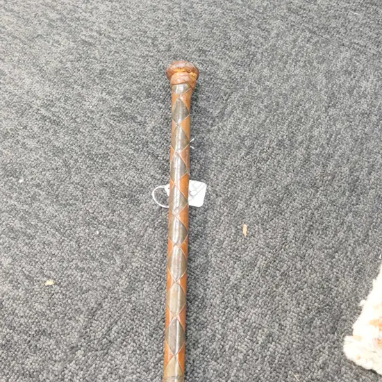 LEATHER COVERED WALING STICK H 850 MM