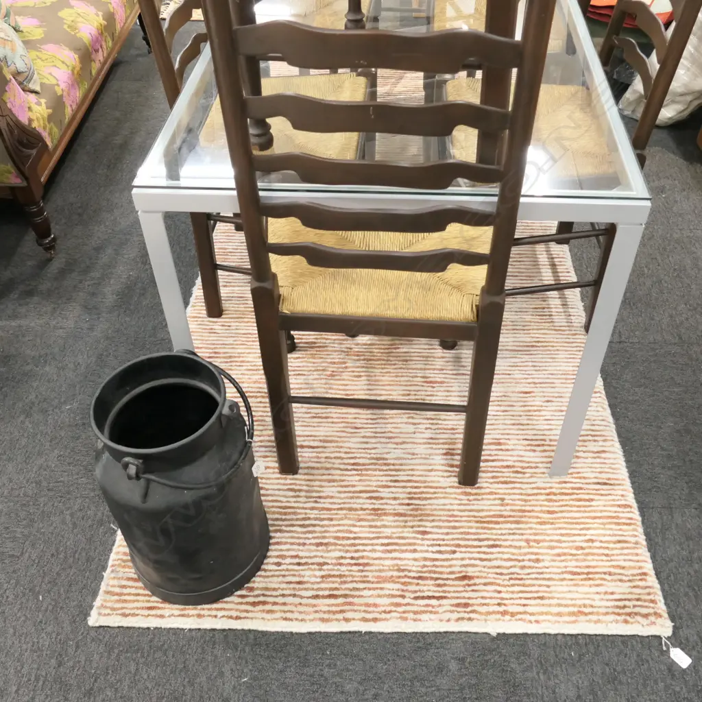 HAND MADE INDIAN JUTE AND WHITE SILK RUG 2600  X 1370 Image 1++