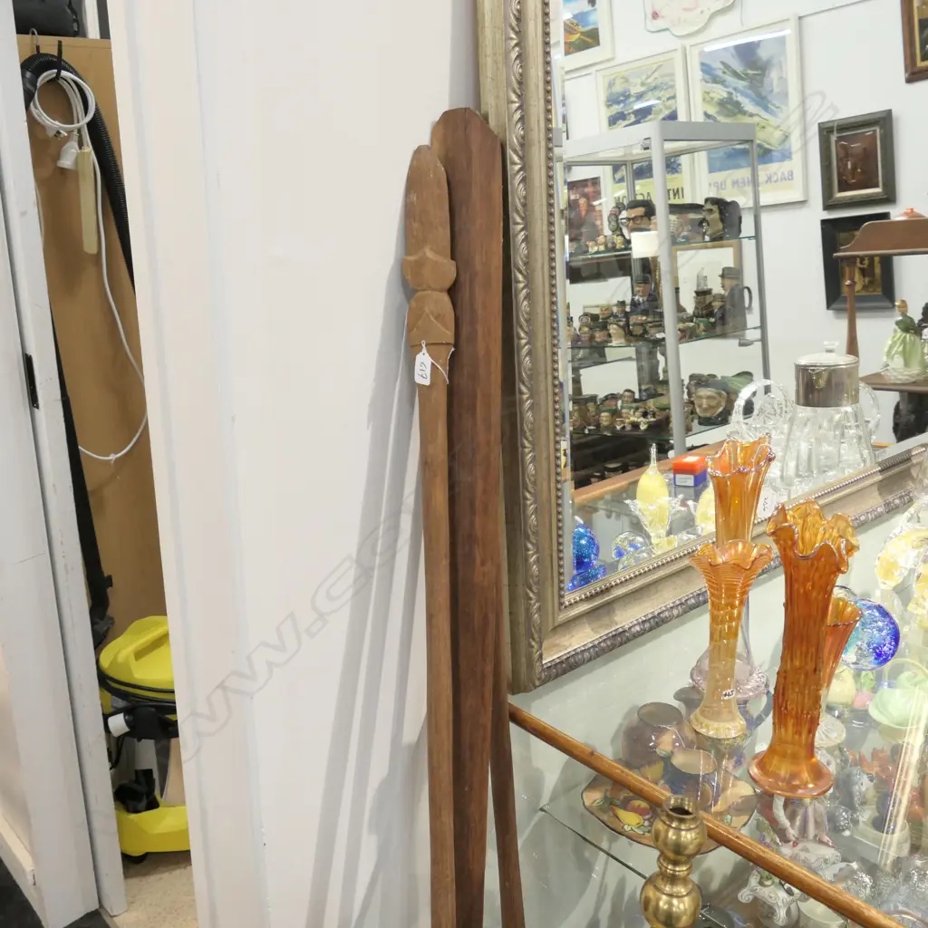 3 TAIAHA WOODEN MAORI STICKS  Image 1++