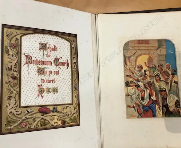 1870 ILLUMINATED BOOK 'TWELVE PARABLES OF OUR LORD' Image 1++