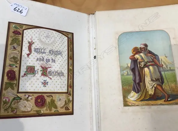 1870 ILLUMINATED BOOK 'TWELVE PARABLES OF OUR LORD' Image 1++