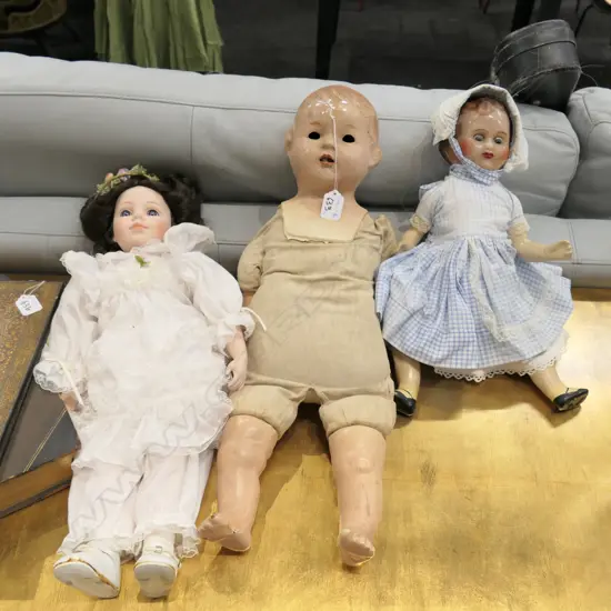 2 VINTAGE DOLLS + ONE OTHER