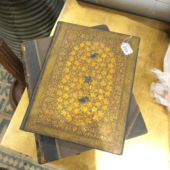 19thC BOOK 'A GUIDE TO FAMILY DEVOTION' & 19THC KASHMIR FOLDER