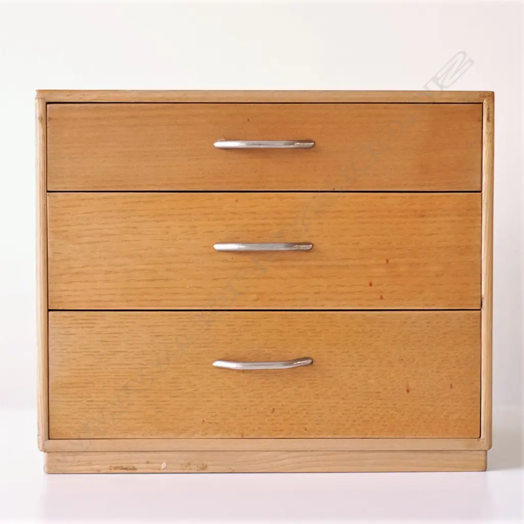 VINTAGE JAPANESE 3 DRAWER PAULOWNIA JEWELLERY BOX TANSU/HARIBAKO W. 270MM Image 1++