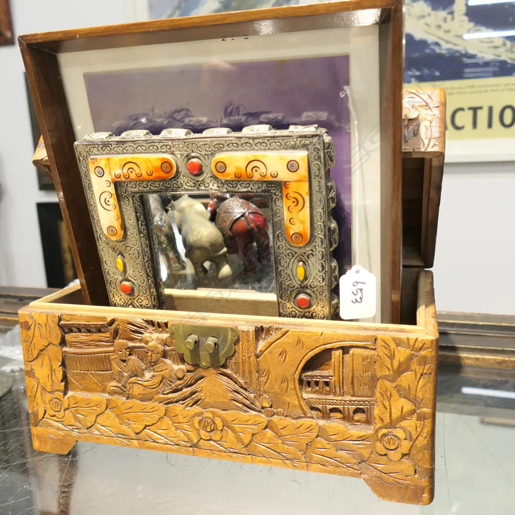 SMALL CAMPHOR BOX / EASTERN MIRROR / PRINT Image 1++